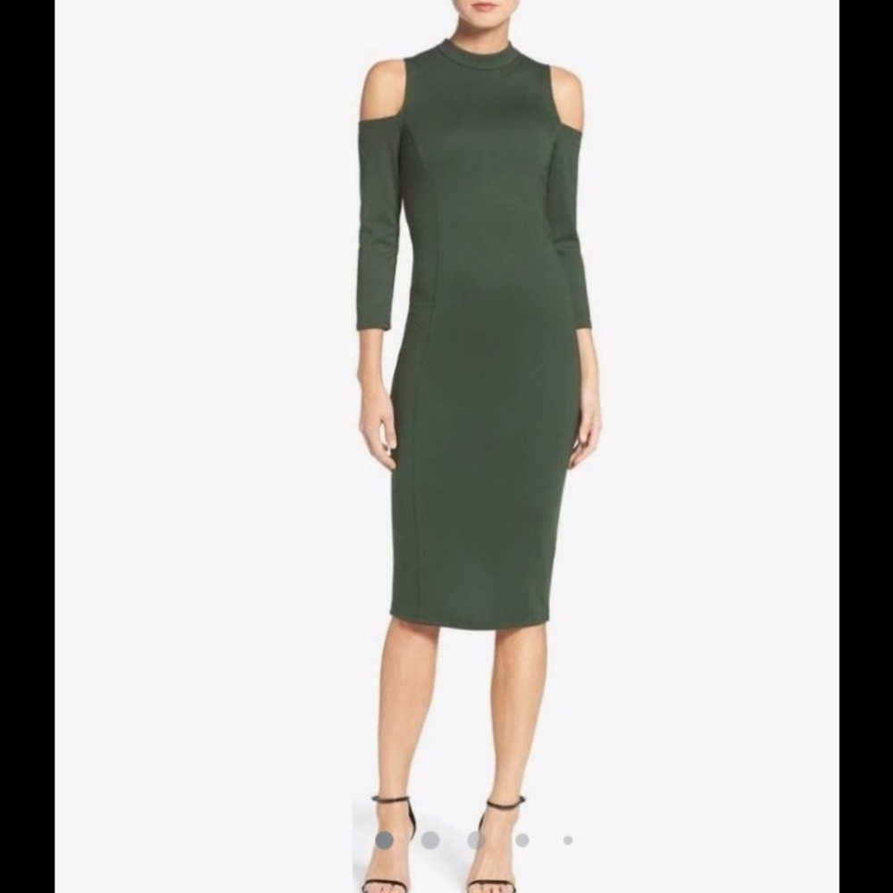 Felicity & Coco Nordstrom Midi Cold Shoulder Dress - image 1